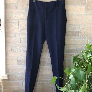 Roland Mouret Straight -Cut windowpane Trouser Pants Blue/black size 12
